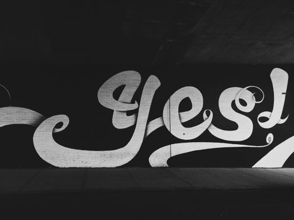 the word yes