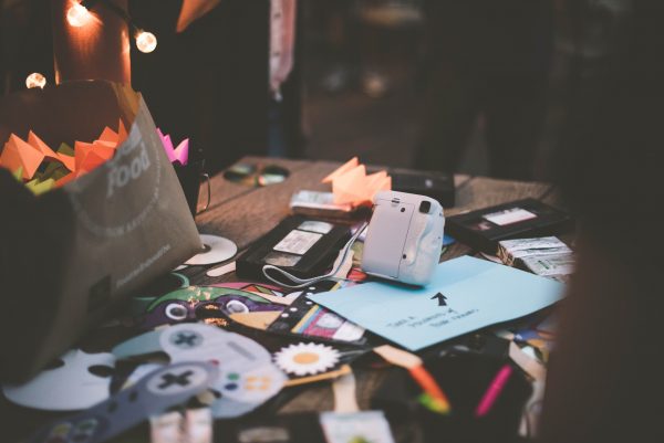 a cluttered room